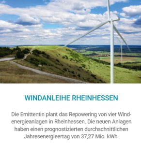 Investments bei WIWIN: Windanlage Rheinhessen. Quelle & ©: WIWIN